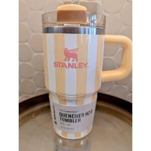 Pre-release Stanley 20oz Cabana Butter Yellow Stripe Quencher Unreleased…
